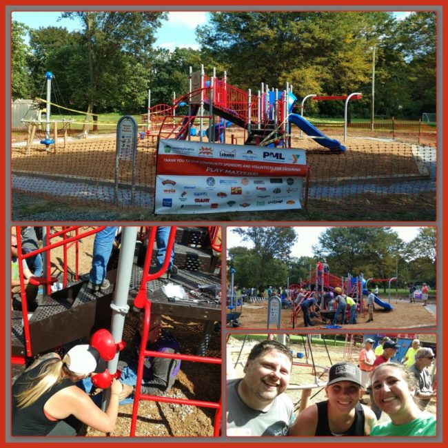 community builds a playground