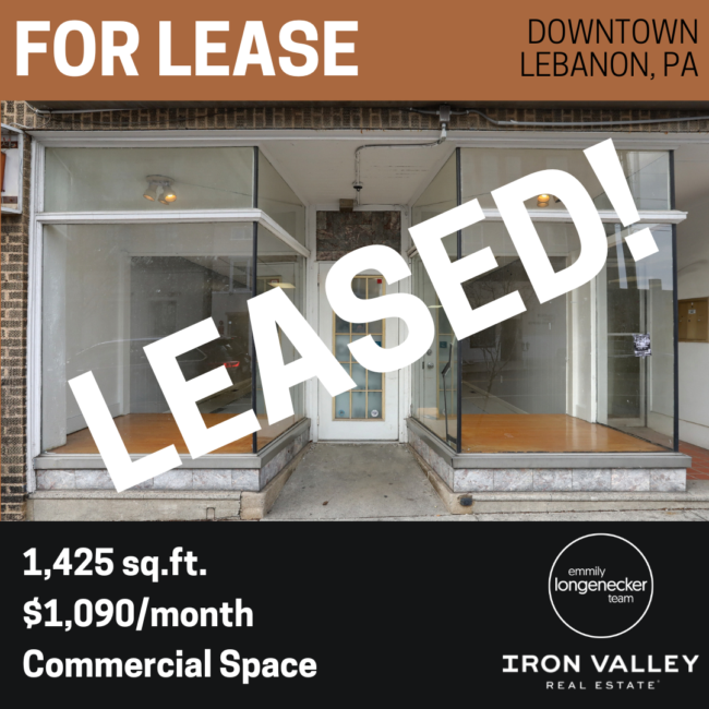 43 S. 8th Street, Lebanon PA 17042 - Property leased by The Emmily Longenecker Team