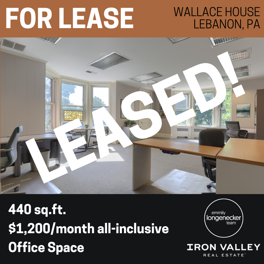 336 Cumberland Street, Lebanon PA 17042 - Suite F office space for lease by the Emmily Longenecker Team