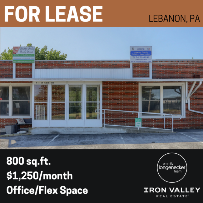 39 Klein Avenue, Lebanon Pa 17042 - Office space for lease by the Emmily Longenecker Team