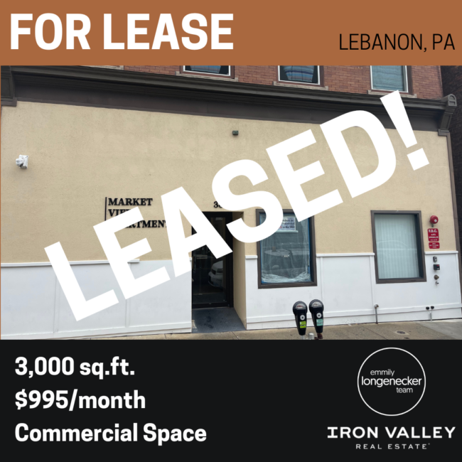 Commercial Space For Lease at 38 S. 8th Street, Lebanon PA 17042 Commercial Space For Lease at 38 S. 8th Street, Lebanon PA 17042