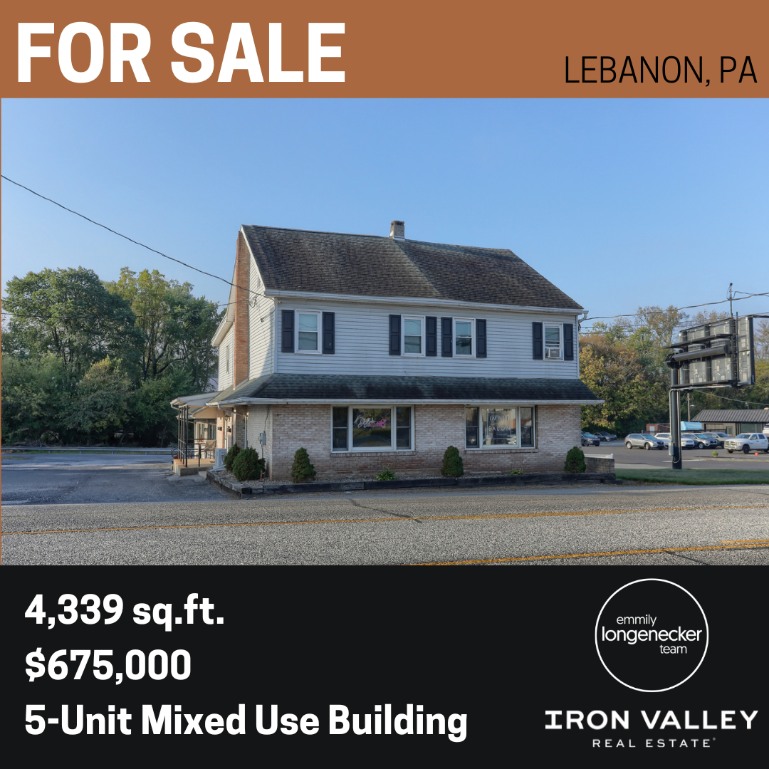 2234-2236 Cumberland Street, Lebanon PA 17042 - Mixed Use Commercial Building For Sale by the Emmily Longenecker Team - Iron Valley Real Estate