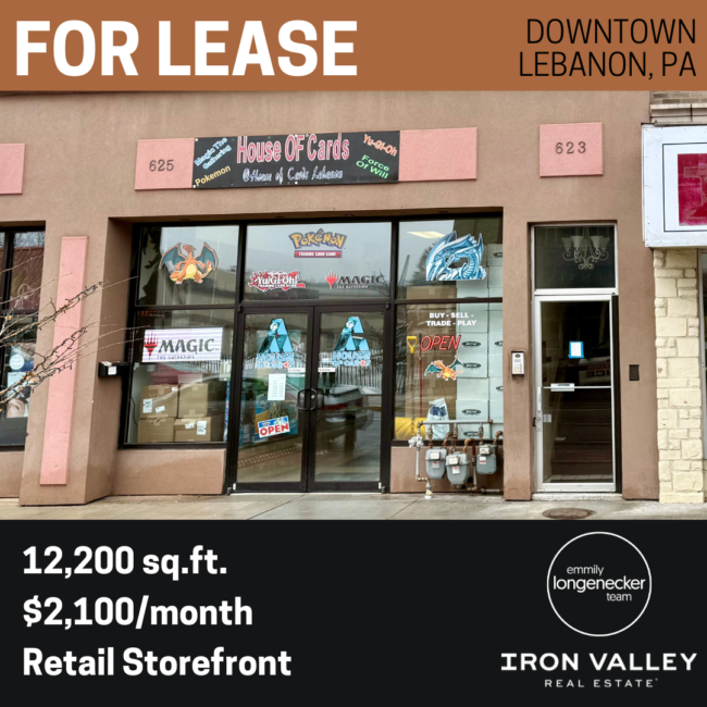 625 Cumberland Street, Lebanon PA 17042 - Retail Storefront for Lease