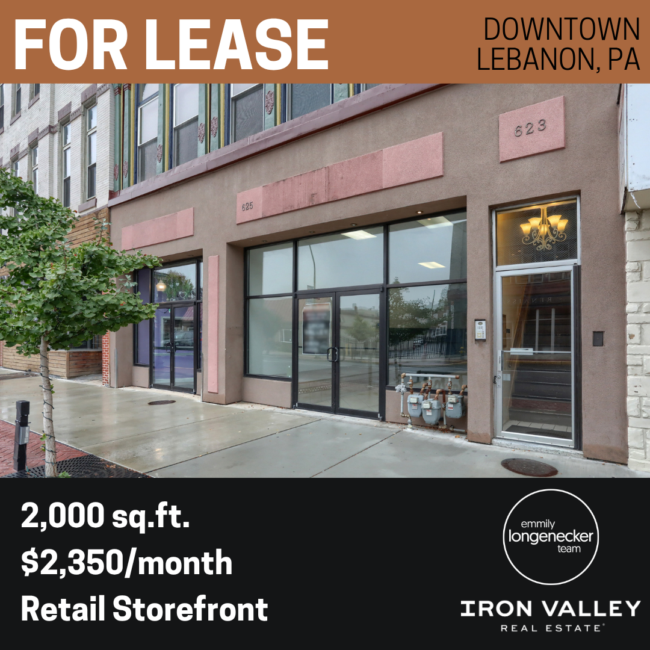 625 Cumberland Street, Lebanon PA 17042 - Retail Storefront for lease