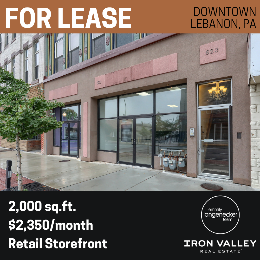 625 Cumberland Street, Lebanon PA 17042 - Retail Storefront for lease